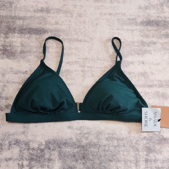 Shade & Shore Other - Shade & Shore Green Swimwear Top New L (12-14)